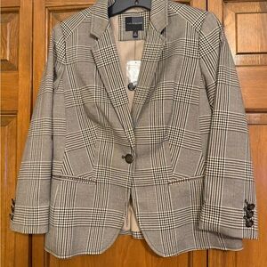 NWT Brown Plaid Jacket by The Limited